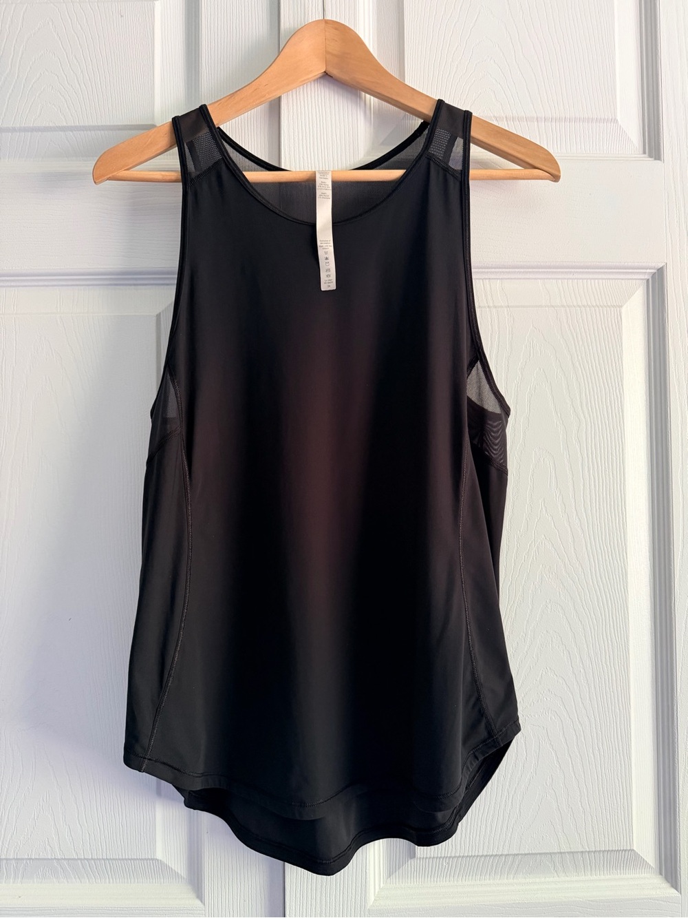 Lululemon Sculpt Tank II Black Mesh Racerback Running Tank Top Size 6